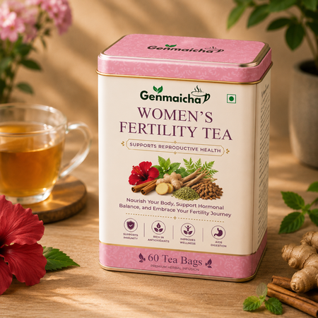 Genmaicha Women's Fertility Tea | Herbal Wellness Tea | 60 Tea Bags