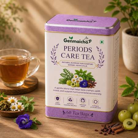 Genmaicha Period Care Tea | Herbal Wellness Tea | 60 Tea Bags