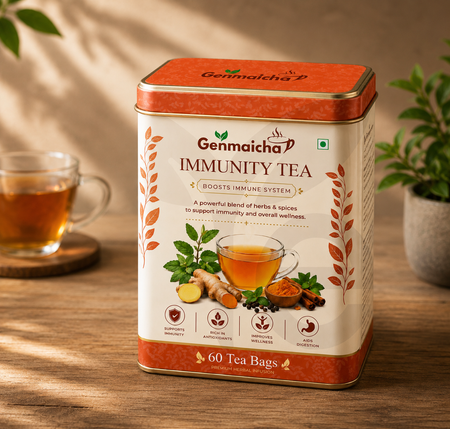 Genmaicha Immunity Tea | Herbal Wellness Tea | 60 Tea Bags